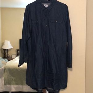 Old Navy-Chambray Denim long sleeve dress